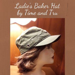 Ladie's Baker Hat by Time and Tru, One Size - Army Green